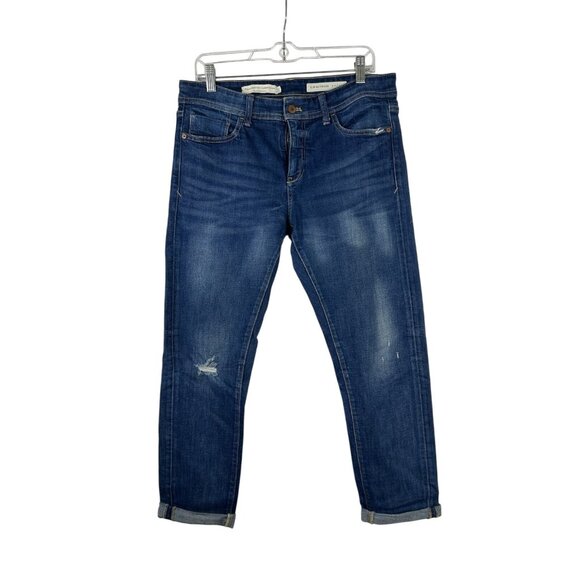 Pilcro Denim - PILCRO Anthropologie Womens 29 Slim Boyfriend Jeans Straight  Mid Rise Medium